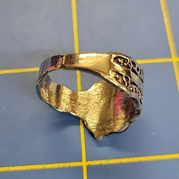 Silver Tone Ring Size 10.5 Spoon Dragonfly - Picture 6 of 8